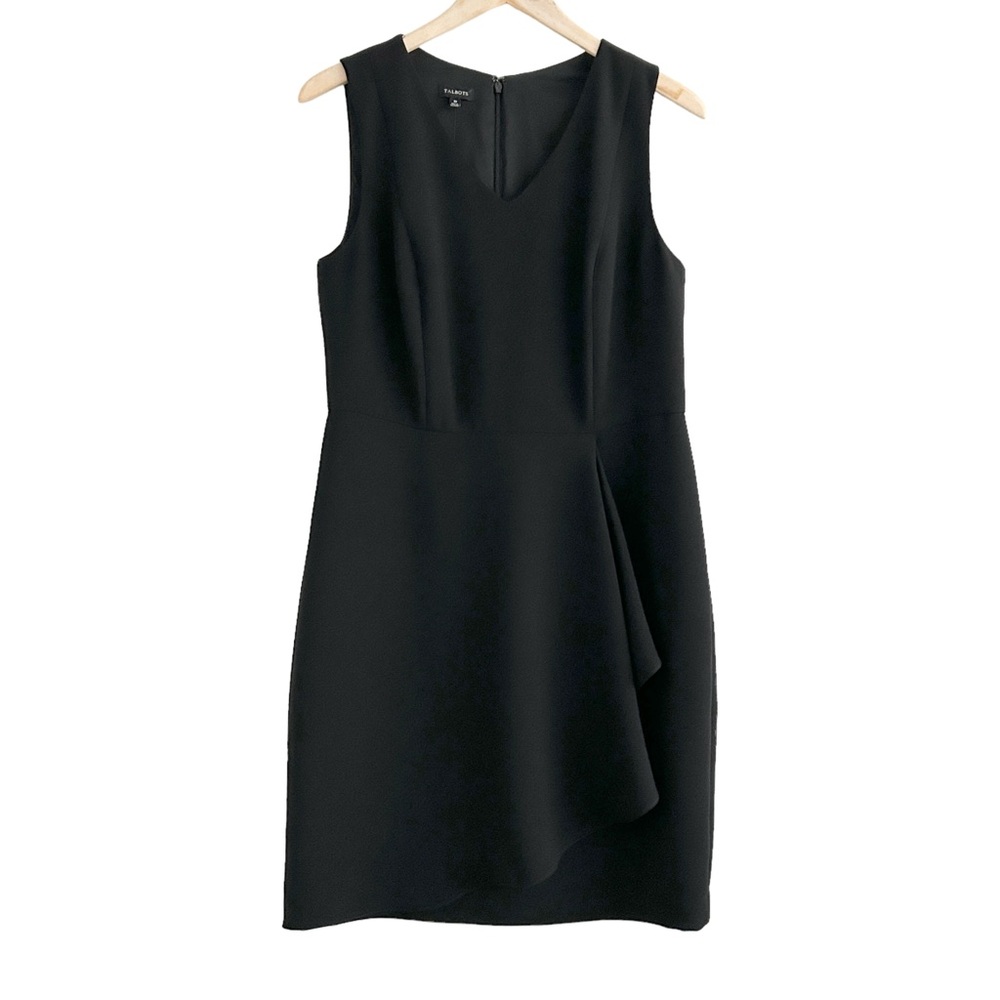 Talbots Black Sleeveless Ruffle Sheath Dress (10) - Picture 5 of 16